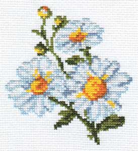 Набор для вышивания Алиса Ромашки №002 0-42 10х11см