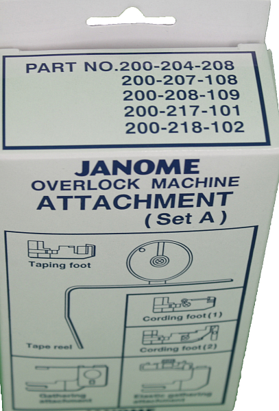 Janome 200-234-104 набор лапок для оверлоков (1) (Set A, 5 в 1)